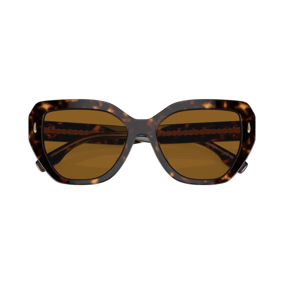 Womens Tory Burch TY7194U Cat Eye Sunglasses - Tortoise Frame Dark Brown Lens