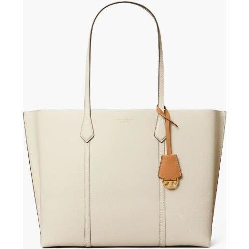 Tory Burch Perry Triple Compartment Leather Tote Ivory Retails