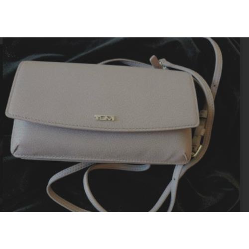 Tumi Belden Leather Boxed Wallet/crossbody/clutch in Lilac/silver Perfect Gift