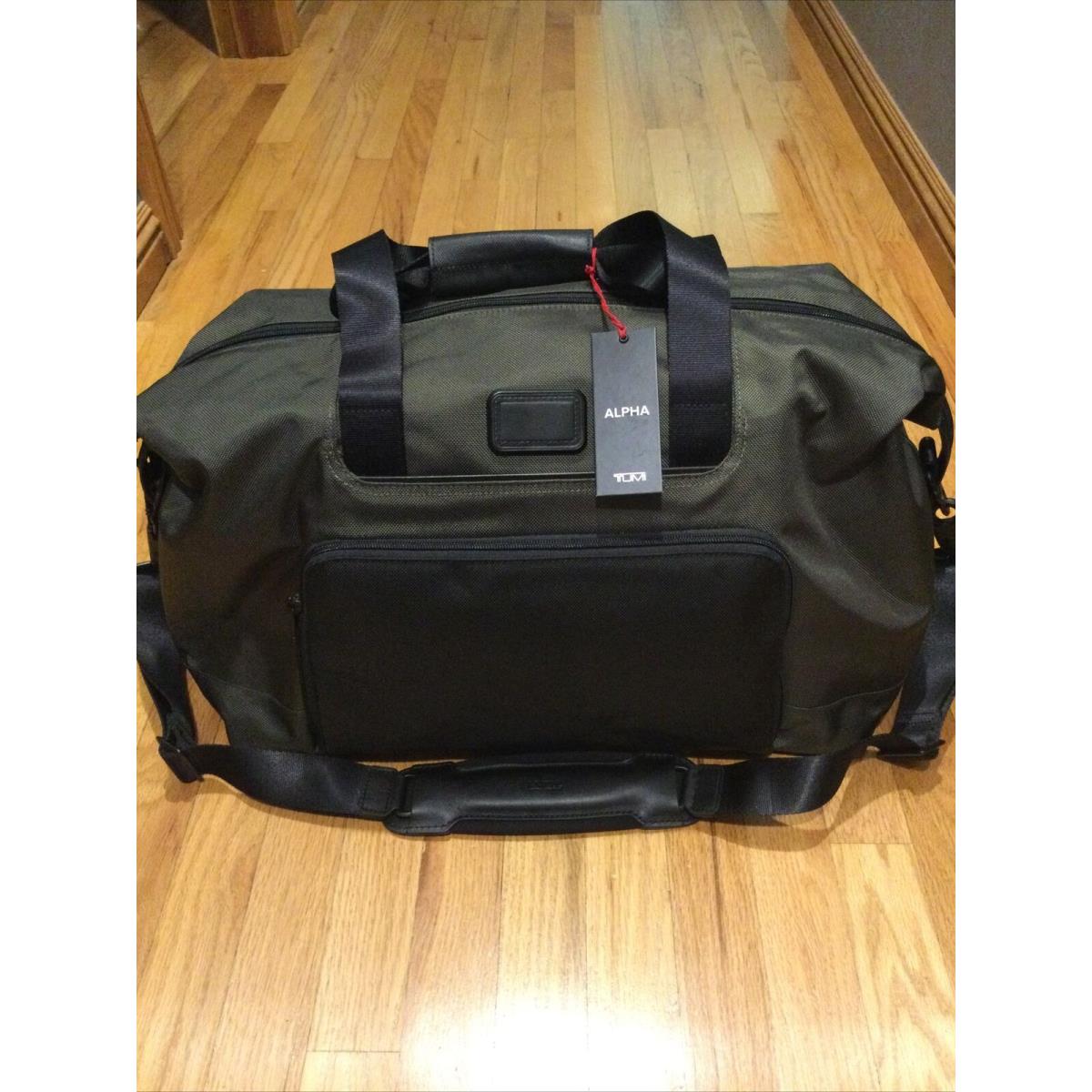 Tumi Double Expansion Travel Satchel Olive Night