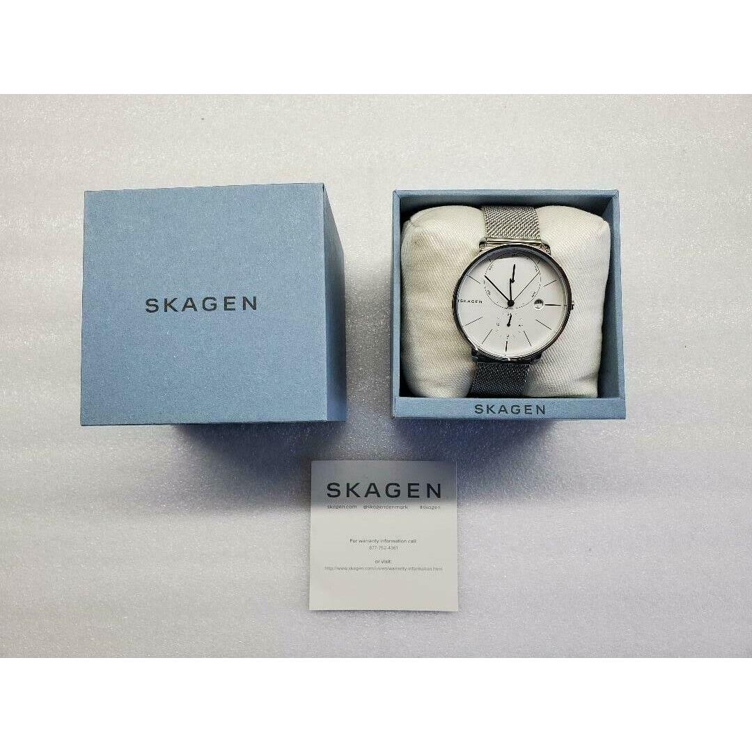 Skagen Hagen Multi-function Silver Dial Mesh St.steel Men`s Watch SKW6242