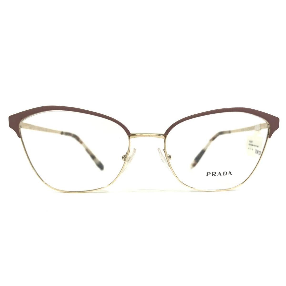 Prada Eyeglasses Frames VPR62X 07B-1O1 Pink Gold Cat Eye Full Rim 54-17-140