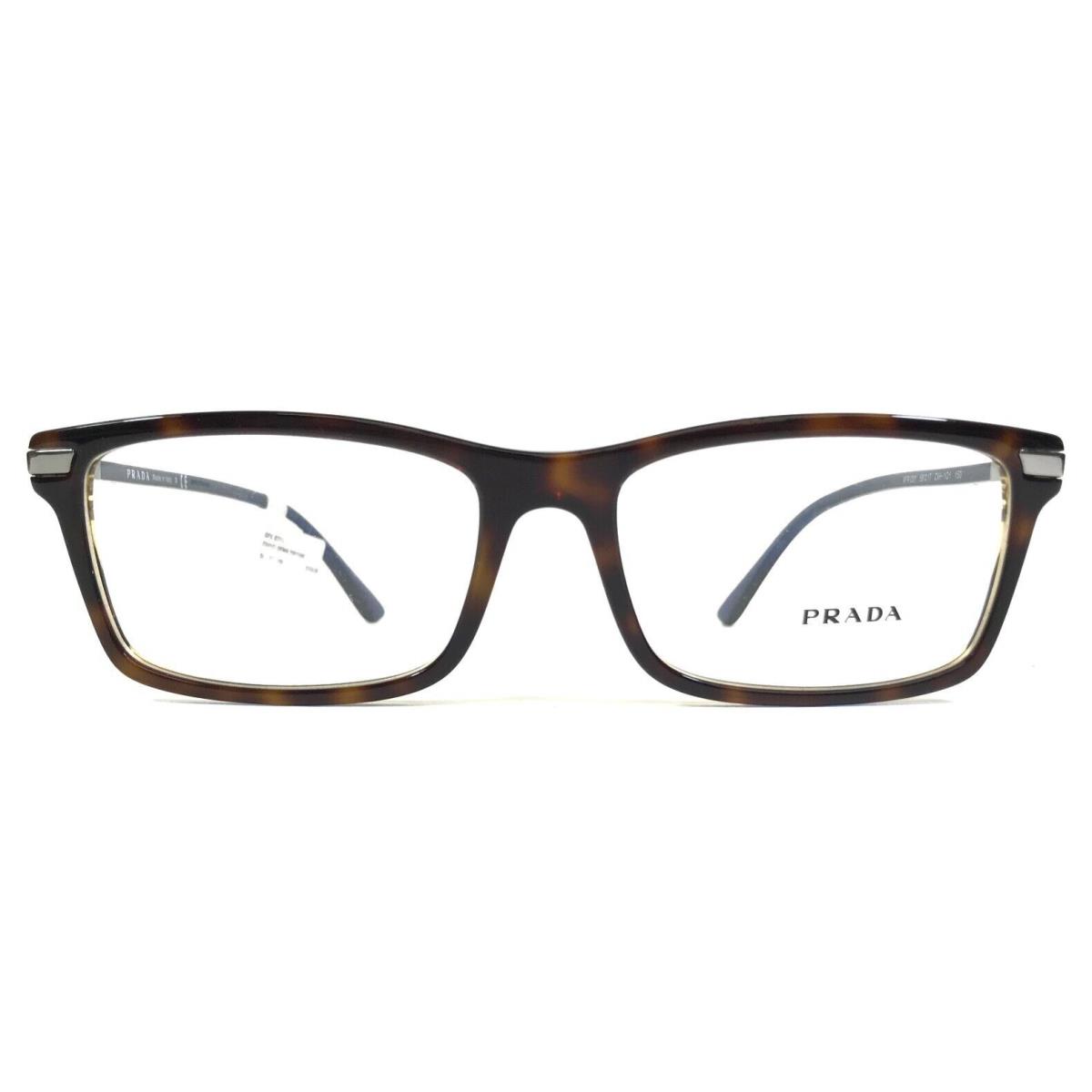 Prada Eyeglasses Frames VPR03Y ZXH-1O1 Denim Tortoise Blue Rectangular 56-17-150