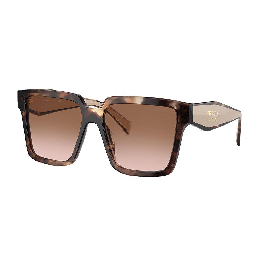 Prada PR 24ZS 07R0A6 Caramel Tortoise Plastic Sunglasses Brown Gradient Lens