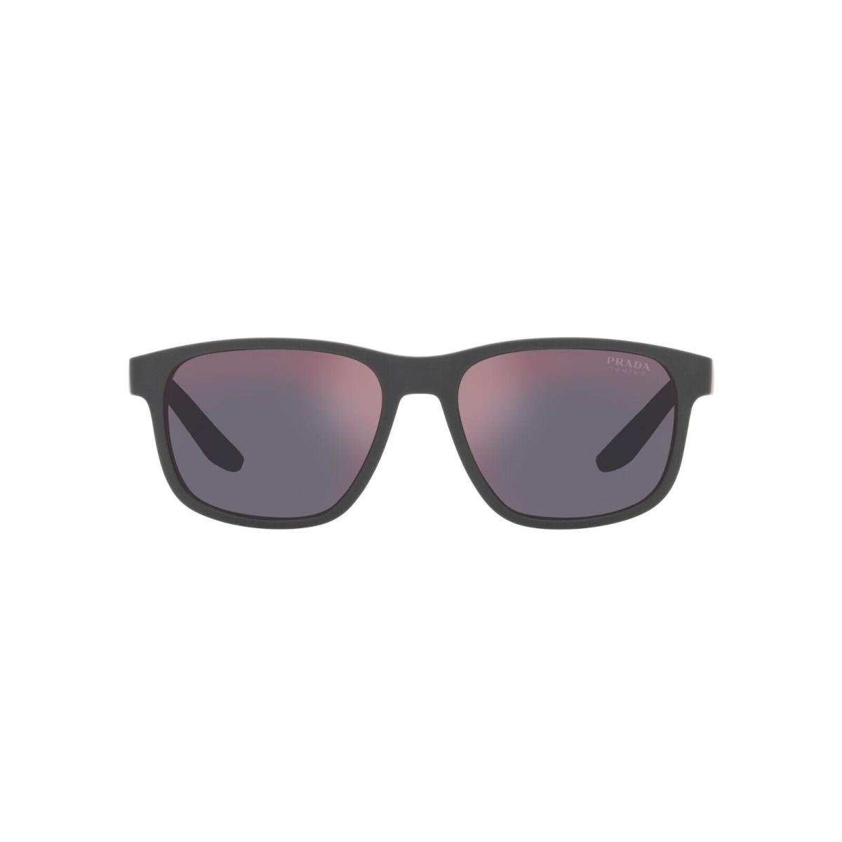 Prada Linea Rossa Sps 06YS Rubber Grey/grey Red Mirrored UFK-10A Sunglasses