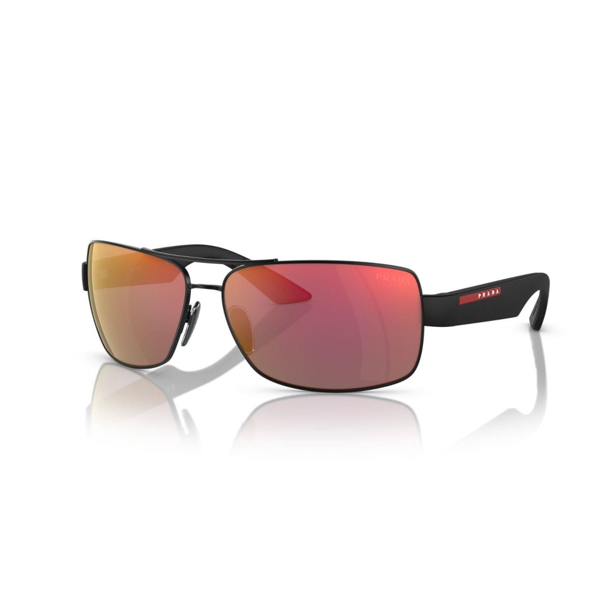 Prada Linea Rossa PS 50ZS Matte Black/grey Orange Mirrored 1BO-10A Sunglasses