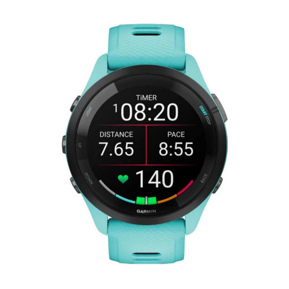 Garmin Forerunner 265 Smartwatch Bundle Aqua/black with 12 Oz Tumbler