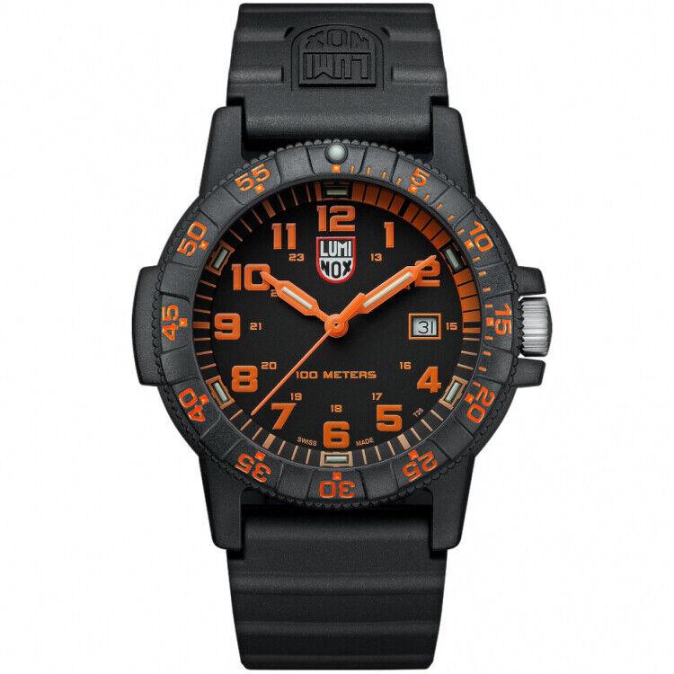 Luminox Mens Leatherback Sea Turtle Giant 0320 Series Orange/black Watch XS.0329