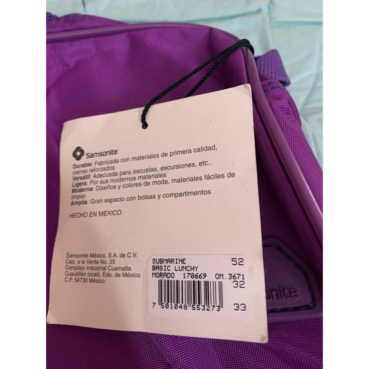 Samsonite Backpacks Purple Submarine Basic Lunchy Morado Bag