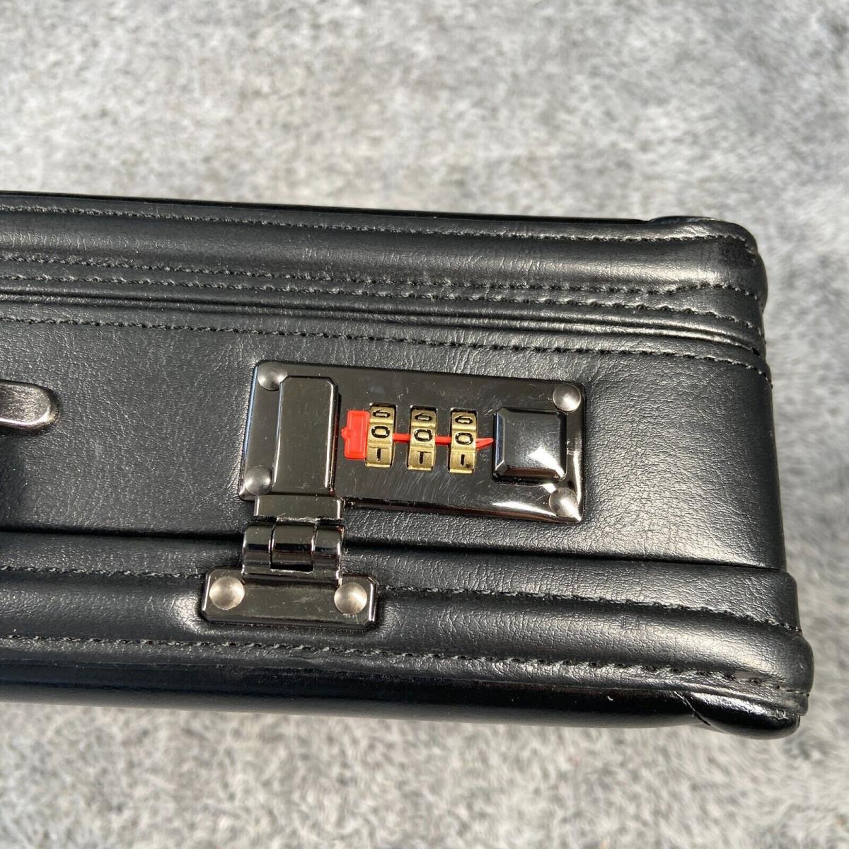 Samsonite Bonded Leather Attache Computer Briefcase Black 17.3 Laptop