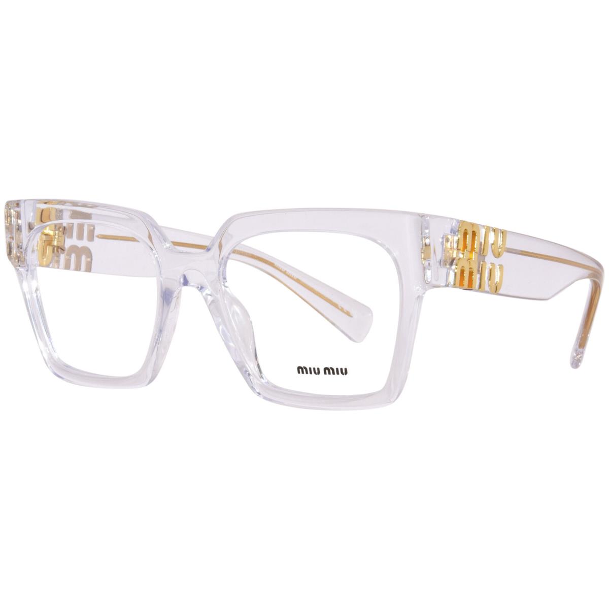 Miu Miu MU 04UV 2AZ-1O1 Eyeglasses Women`s Crystal Full Rim Cat Eye Shape 52mm