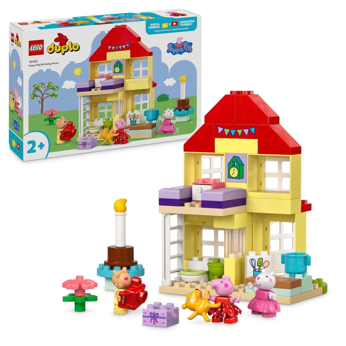 Lego Duplo Peppa Pig Birthday House Playset Toddler Learning Toys For 2 Plus Ye