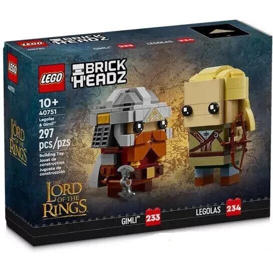 Lego 40751 Lord of The Rings Legolas Gimli Brickheadz in Hand