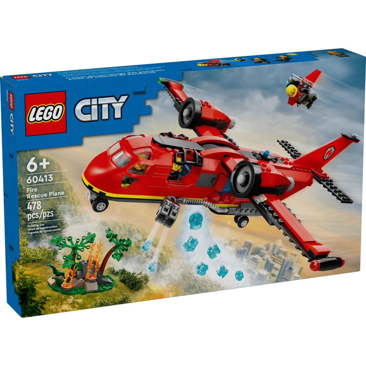 Lego City Fire Rescue Plane 60413 Building Toy Set Gift