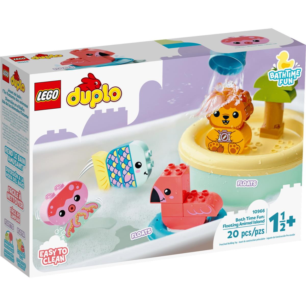 Lego Duplo Bath Time Fun: Floating Animal Island 10966 Building Toy Set Gift