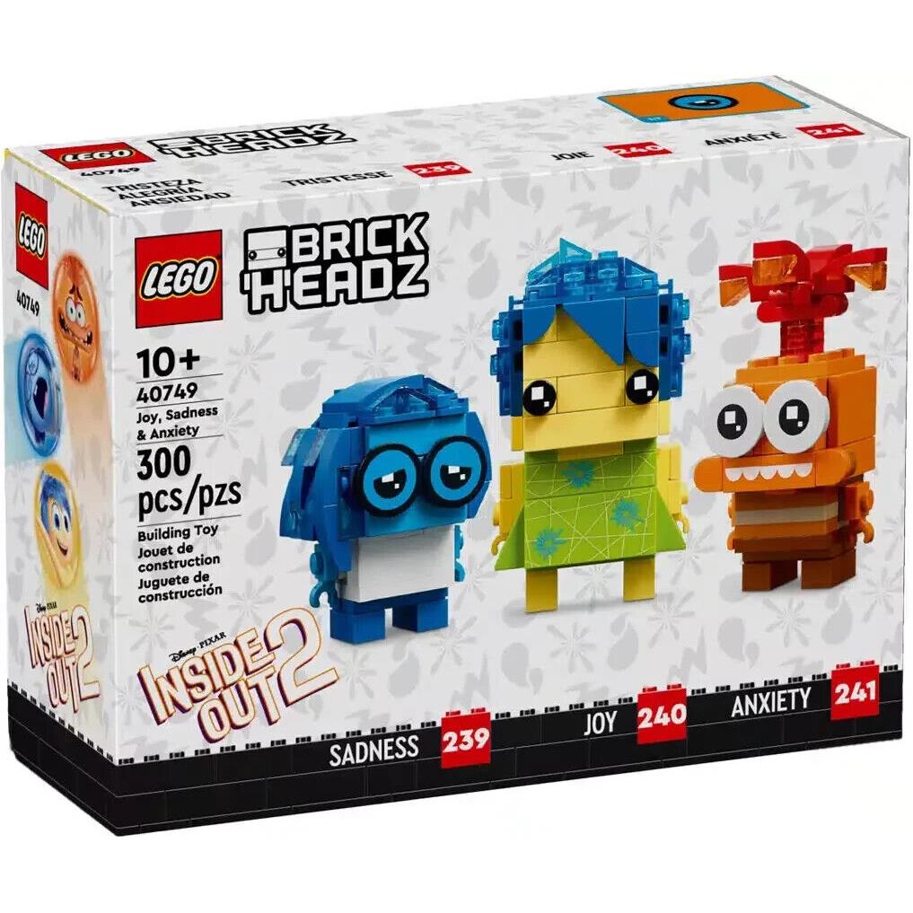 Lego 40749 Brickheadz Inside Out 2 Joy Sadness Anxiety in Hand Ship Worldwide