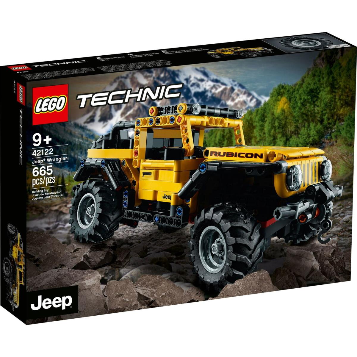Lego Technic Jeep Wrangler 4x4 Toy Car 42122 Building Set Gift