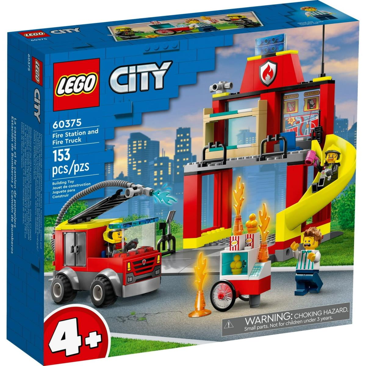 Lego City Fire Station and Fire Engine 60375 Building Toy Set Gift