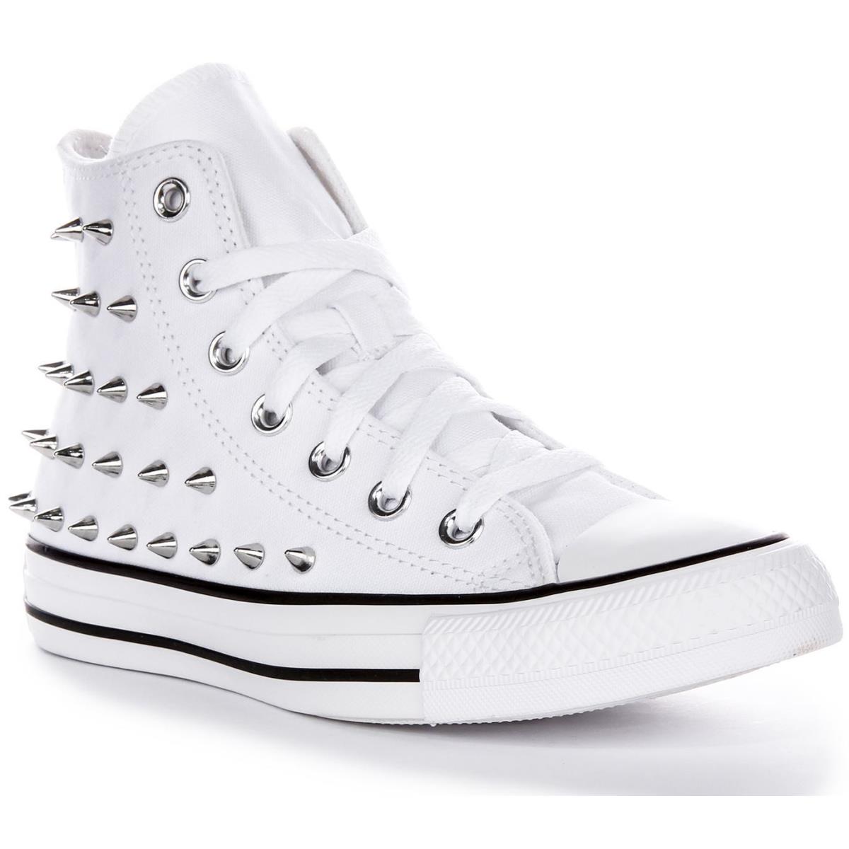 Converse A06444C Chuck Taylor All Star Stud Hi White Womens Sneaker US 5 - 11