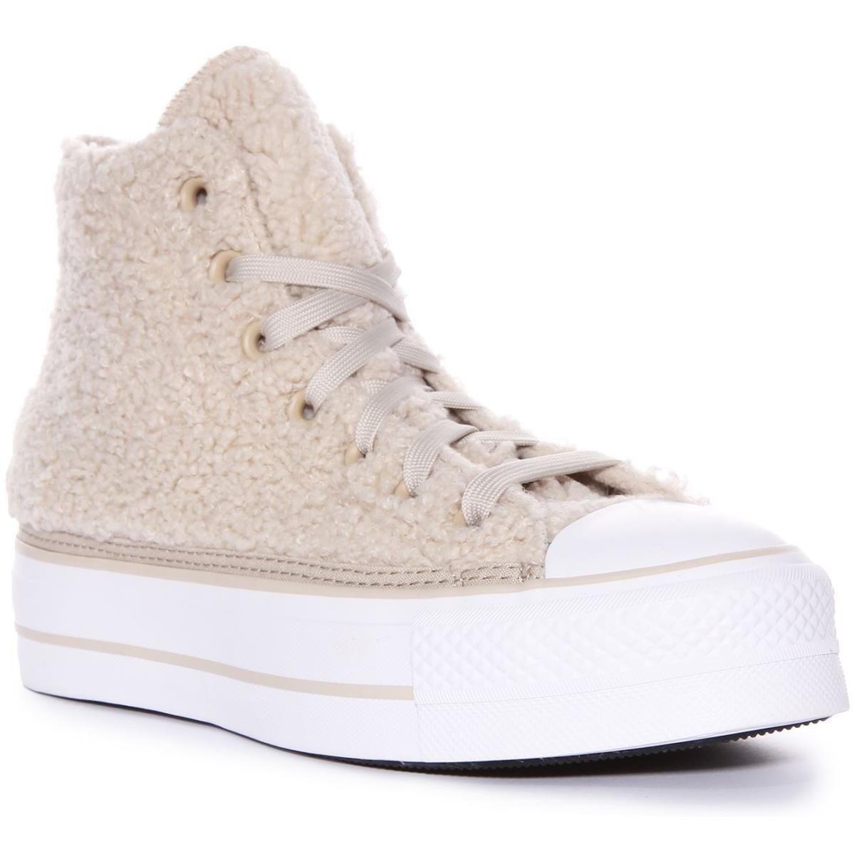 Converse Chuck Taylor All Star Sherpa Womens Sneakers In Beige Size US 5 - 11