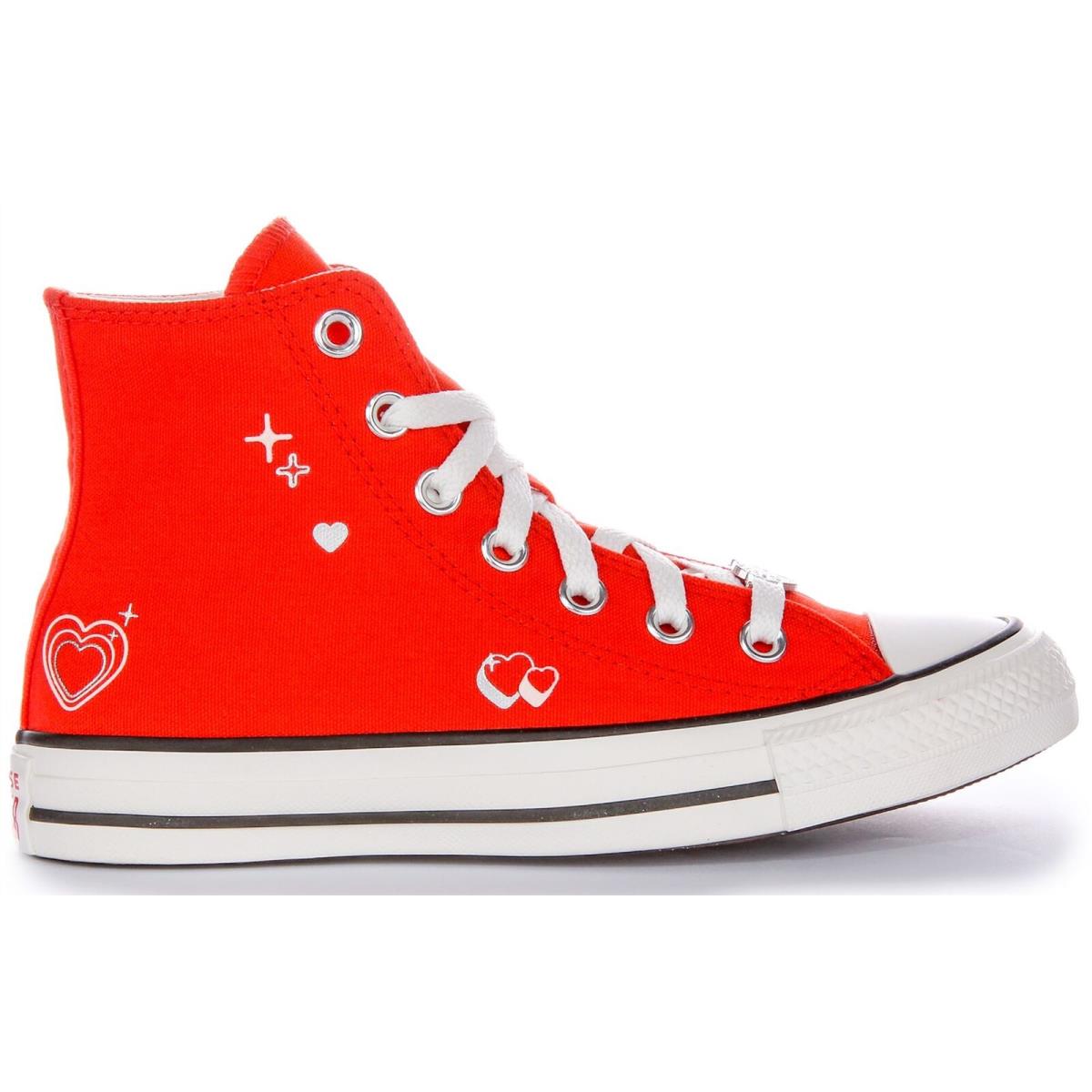 Converse Chuck Taylor Y2K Silicone Heart Womens Sneakers Red US 3 - 8