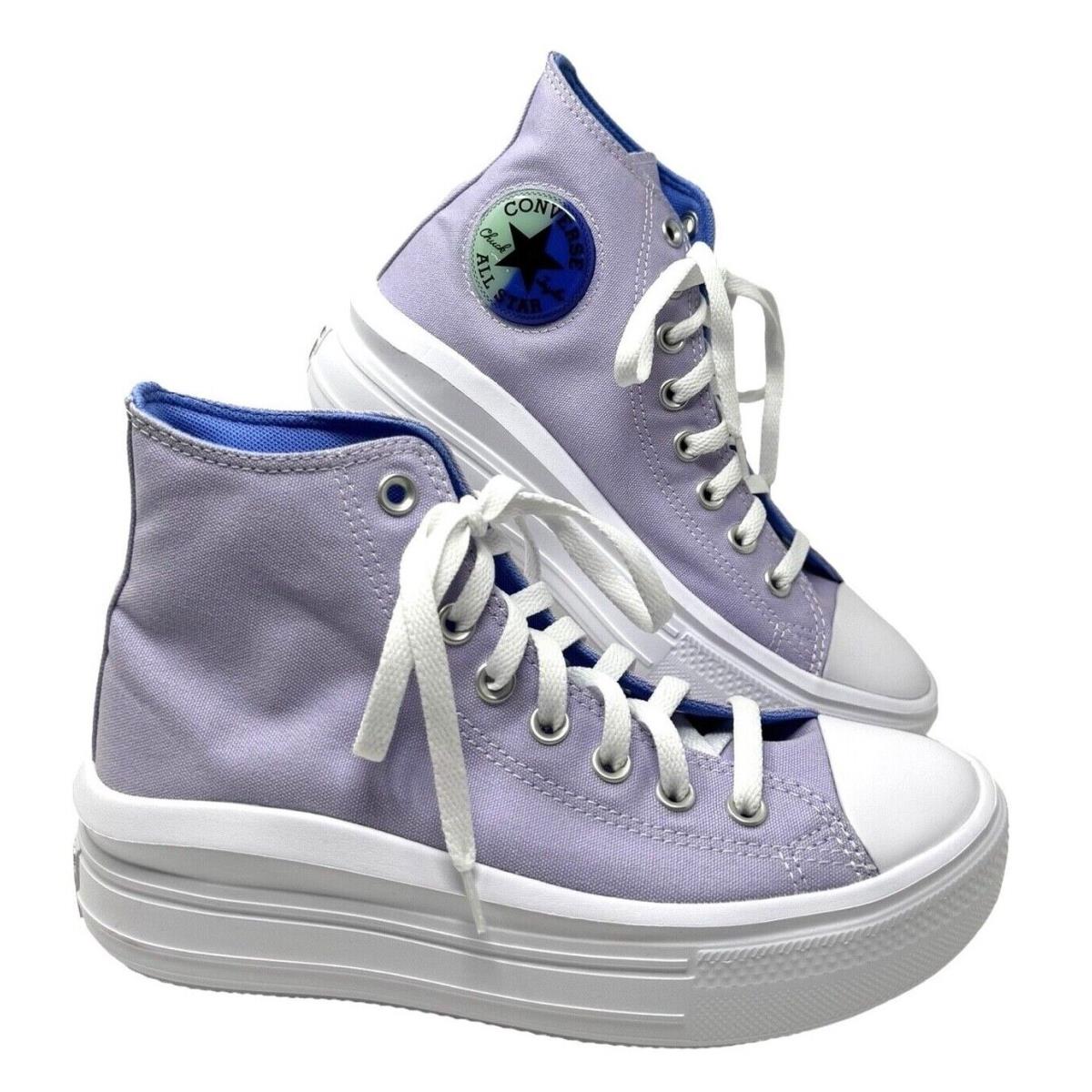 Converse Chuck Taylor Move Platform Shoes Violet Canvas Kids Women Skate A02493C