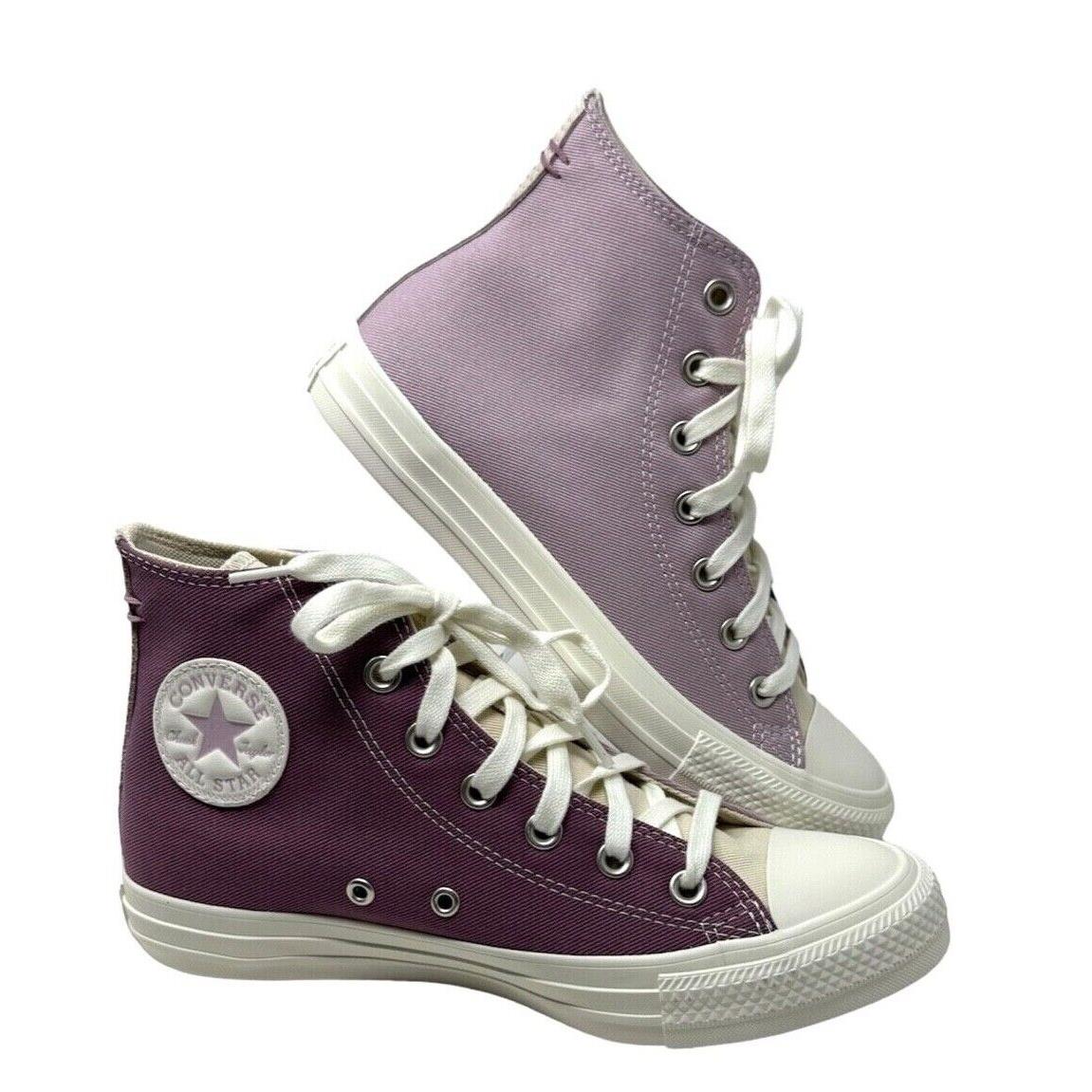 Converse Chuck Taylor High Skate Sneakers Violet Canvas Women Size Shoes A08784F