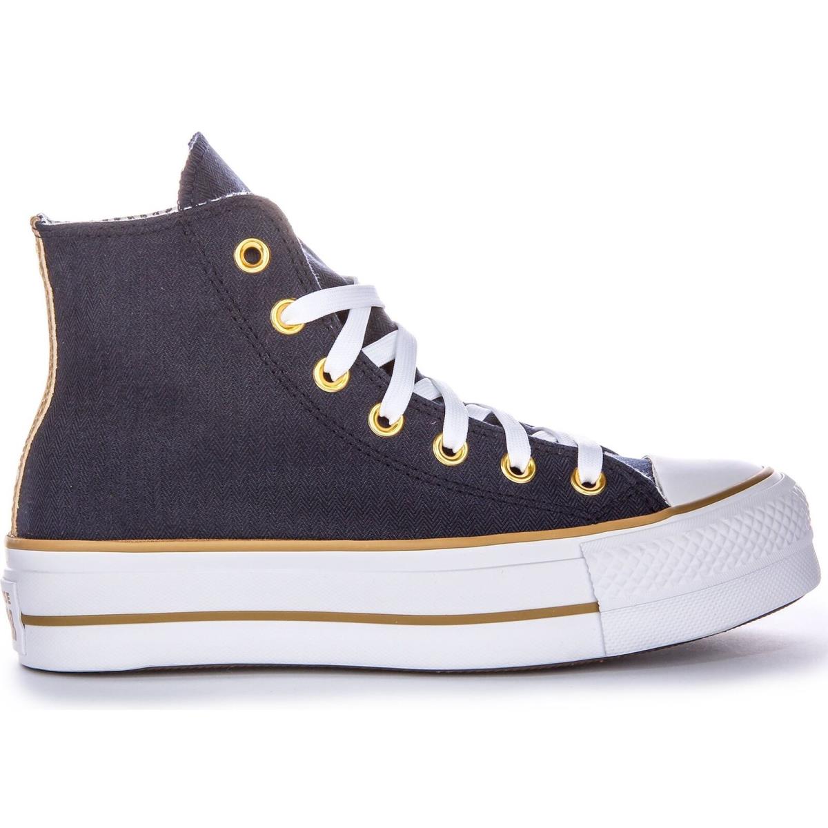 Converse A08860C Chuck Taylor All Star Lift Navy Gold Women Sneaker US 3 - 8