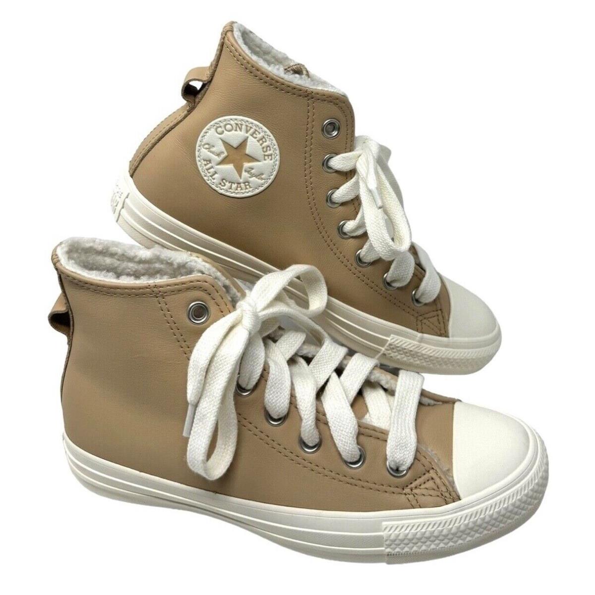 Converse Ctas Hi Leather Fur Epic Dune Sneakers Casual Women Shoes A07945C