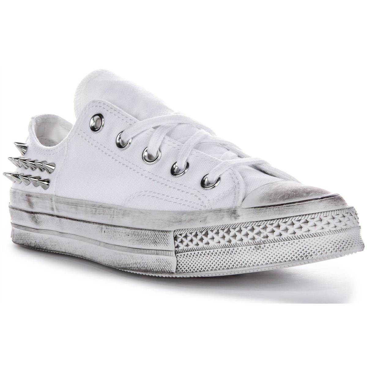 Converse A07208C Chuck 70 Studded Distrace Low White Silver US 7 - 13