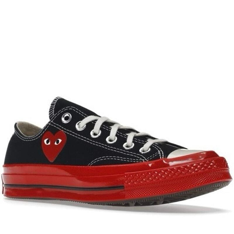 Converse Chuck Taylor All Star 70 Oxcomme Des Garcons Play Black Red Midsole