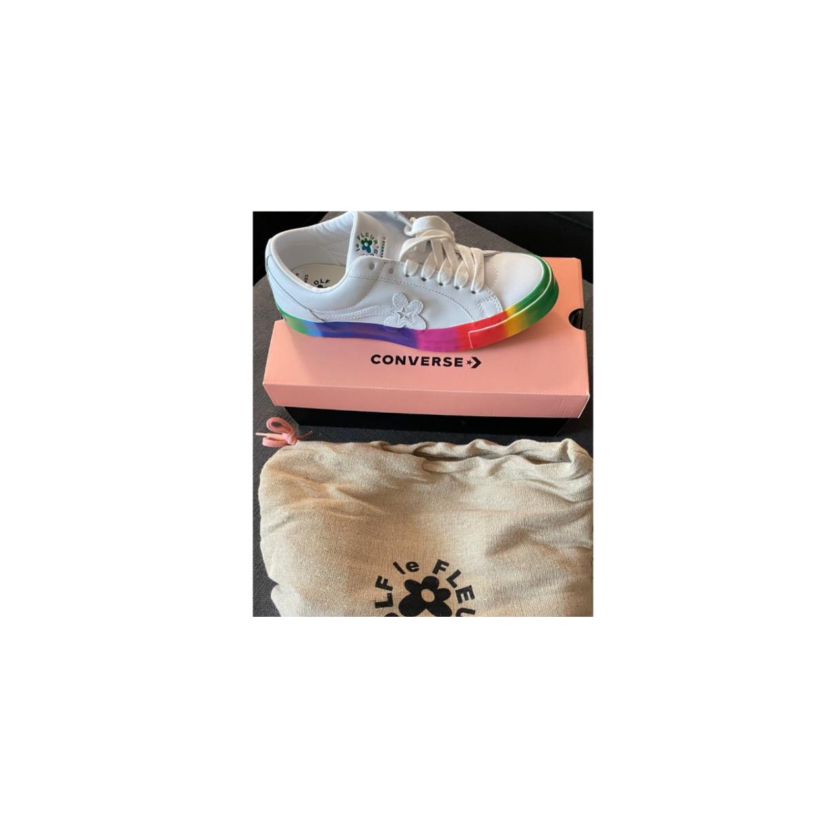 Size 12 Converse One Star OX x Golf Le Fleur Rainbow 166409C SporTipTop