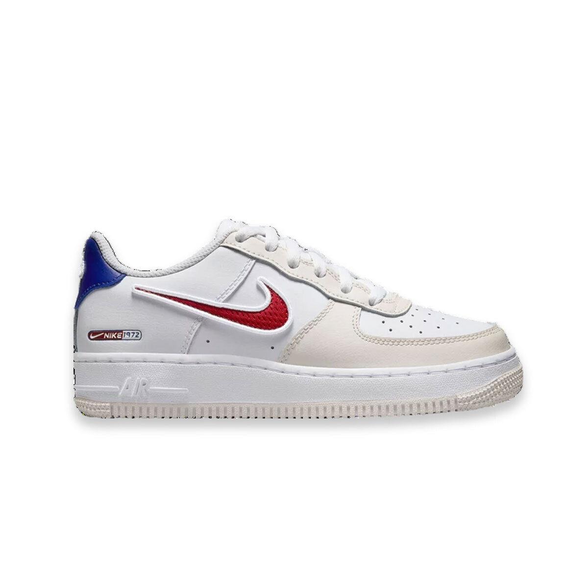 Nike Air Force 1 Low LV8 Since 1972 GS HF5744-146 White/blue/red/white SZ 1Y-7Y - White/Deep Royal Blue/Gym Red/White