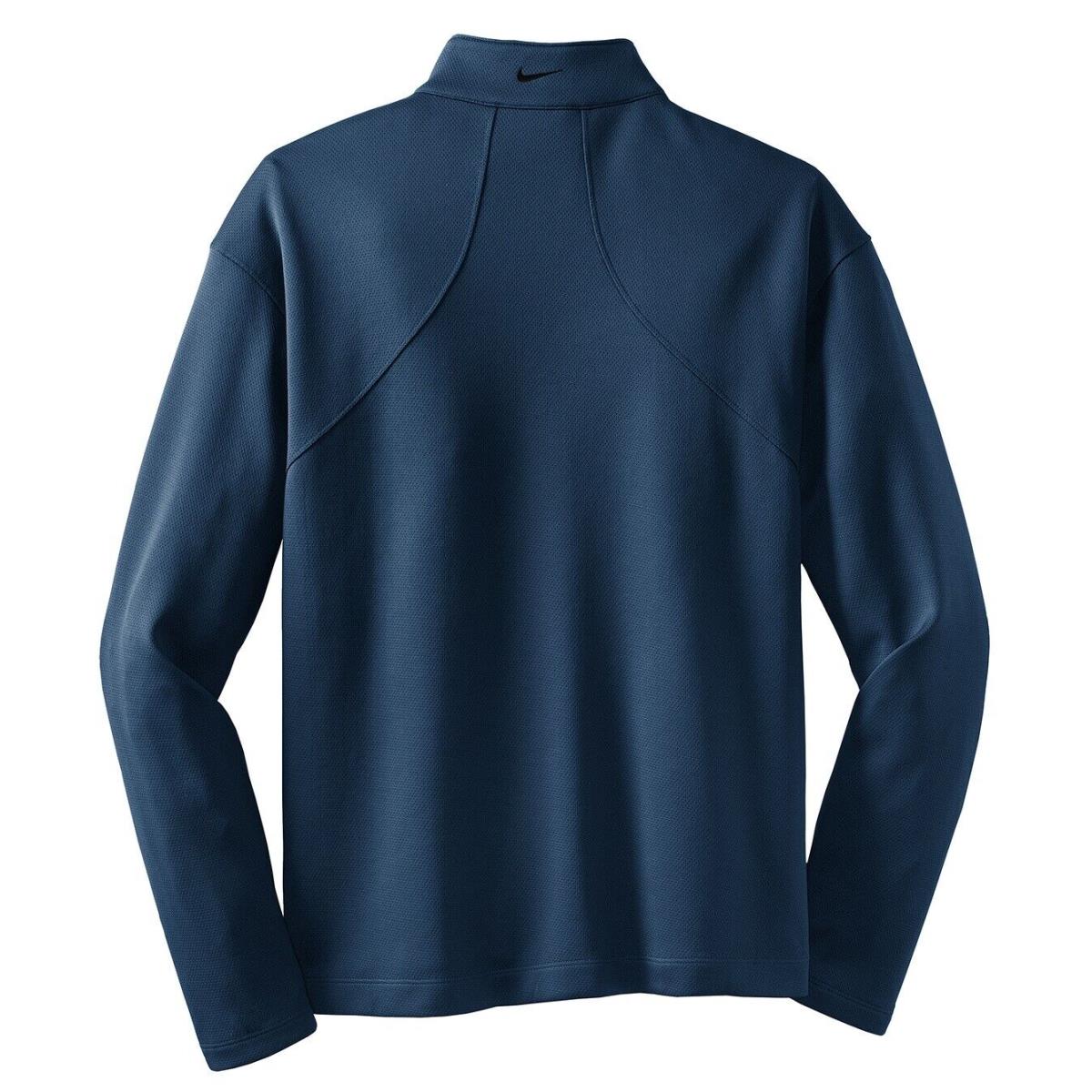 Mens Nike Mid-weight Zip Through Collar Pullover / Cover UP Long Sleeve XS-4XL Starlight Blue