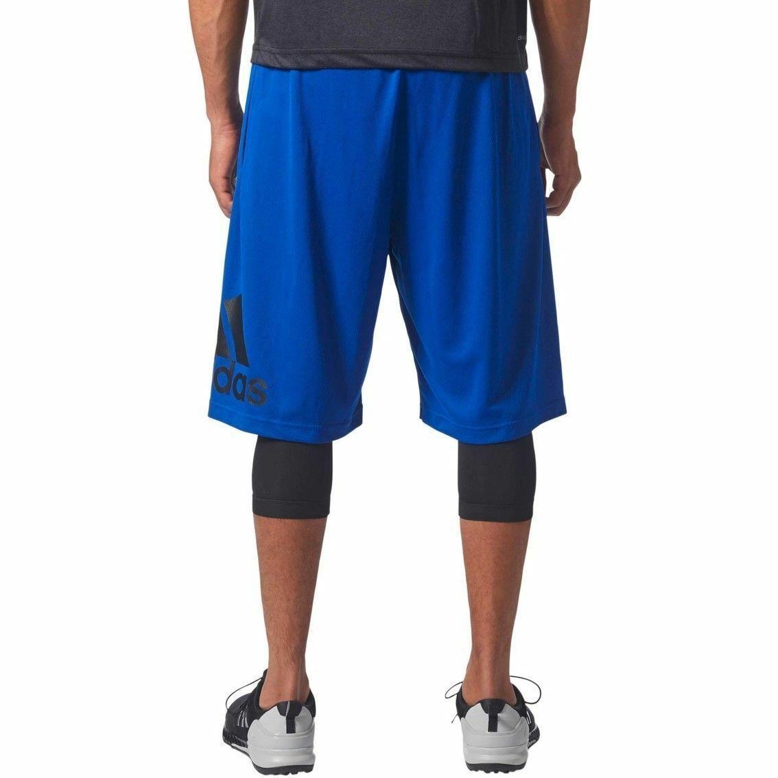 Adidas Men`s Foundation 2-In-1 Shorts Blue Small Med W Tag