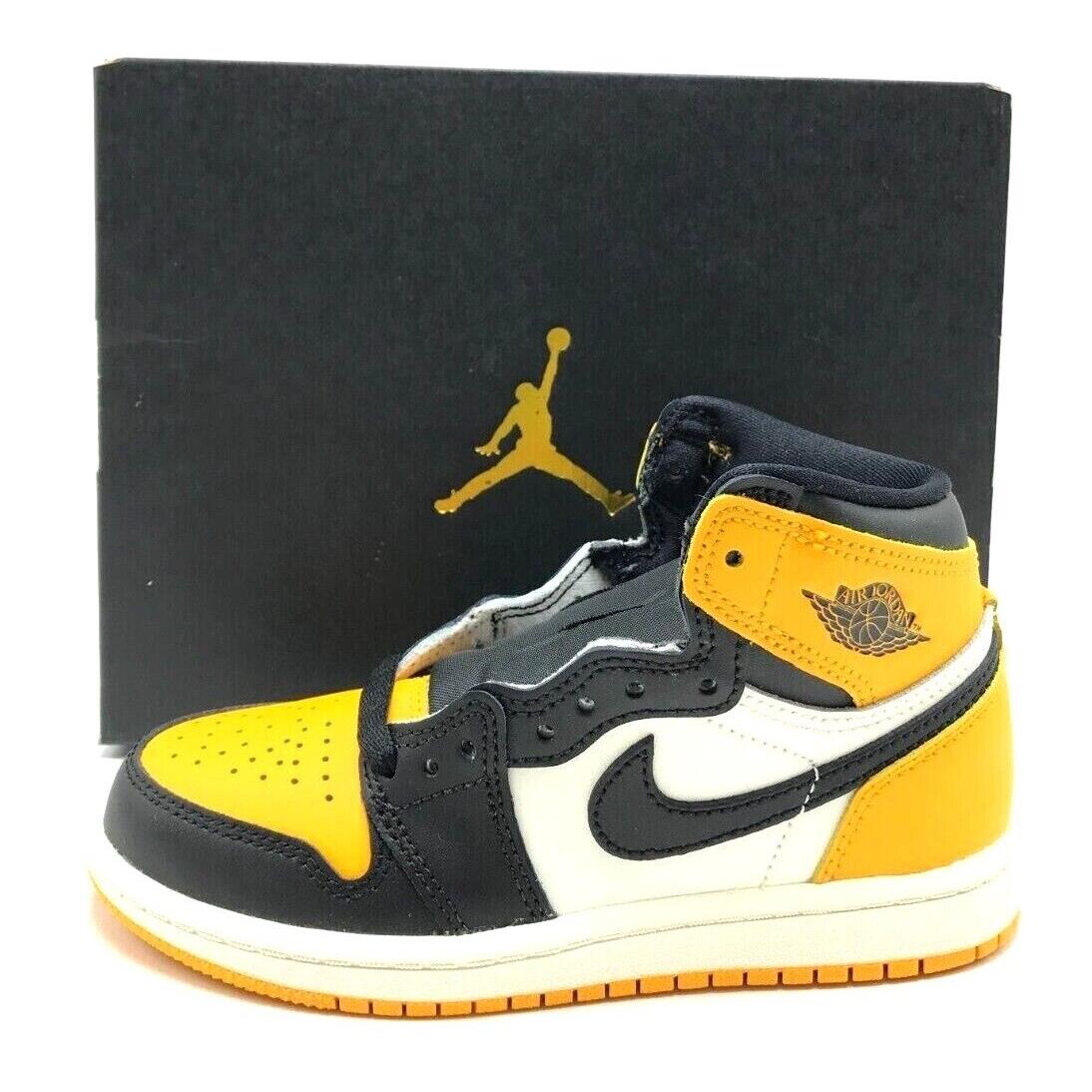 Pre-school Kids Nike Air Jordan 1 Retro High OG PS Yellow AQ2664 711