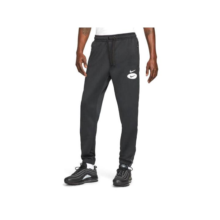 Men`s Nike Black Sportswear Swoosh League Logo Track Pants DM5477 010