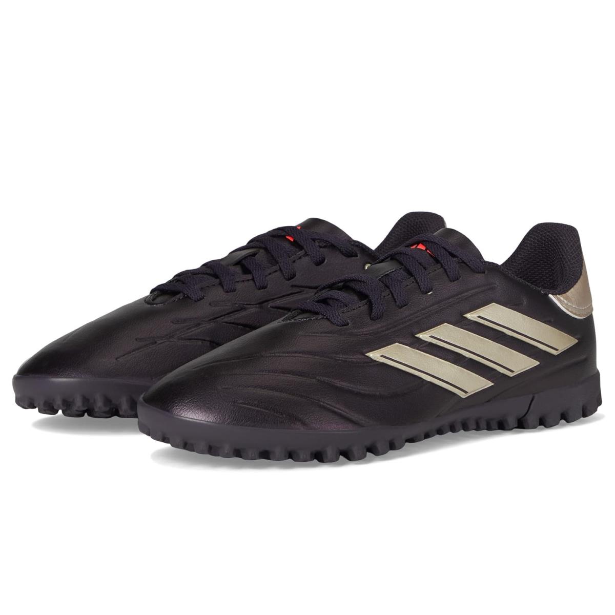 Children Unisex Shoes Adidas Kids Copa Pure 2 Club Turf J Little Kid/big Kid Aurora Black/Platin Metallic/Turbo