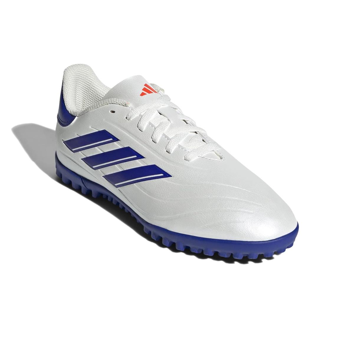 Children Unisex Shoes Adidas Kids Copa Pure 2 Club Turf J Little Kid/big Kid White/Lucid Blue/Solar Red