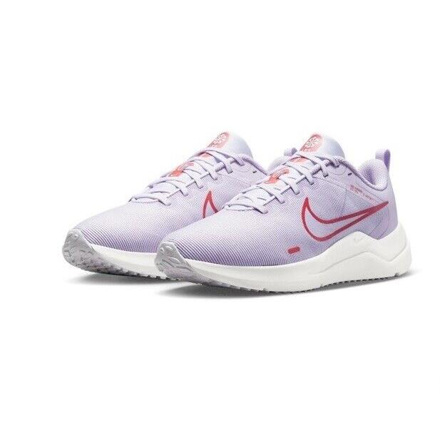 Women Nike Downshifter 12 Running Shoes Barely Grape/crimson DD9294-501 - Barely Grape/Crimson