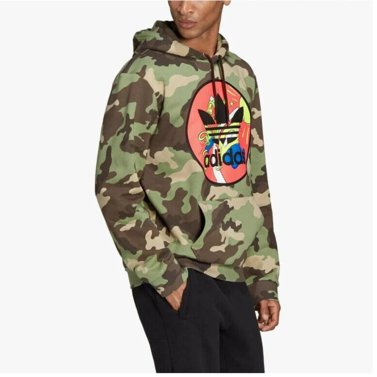 Adidas Originals Jeremy Scott Men Camo Hoodie H53373 Medium