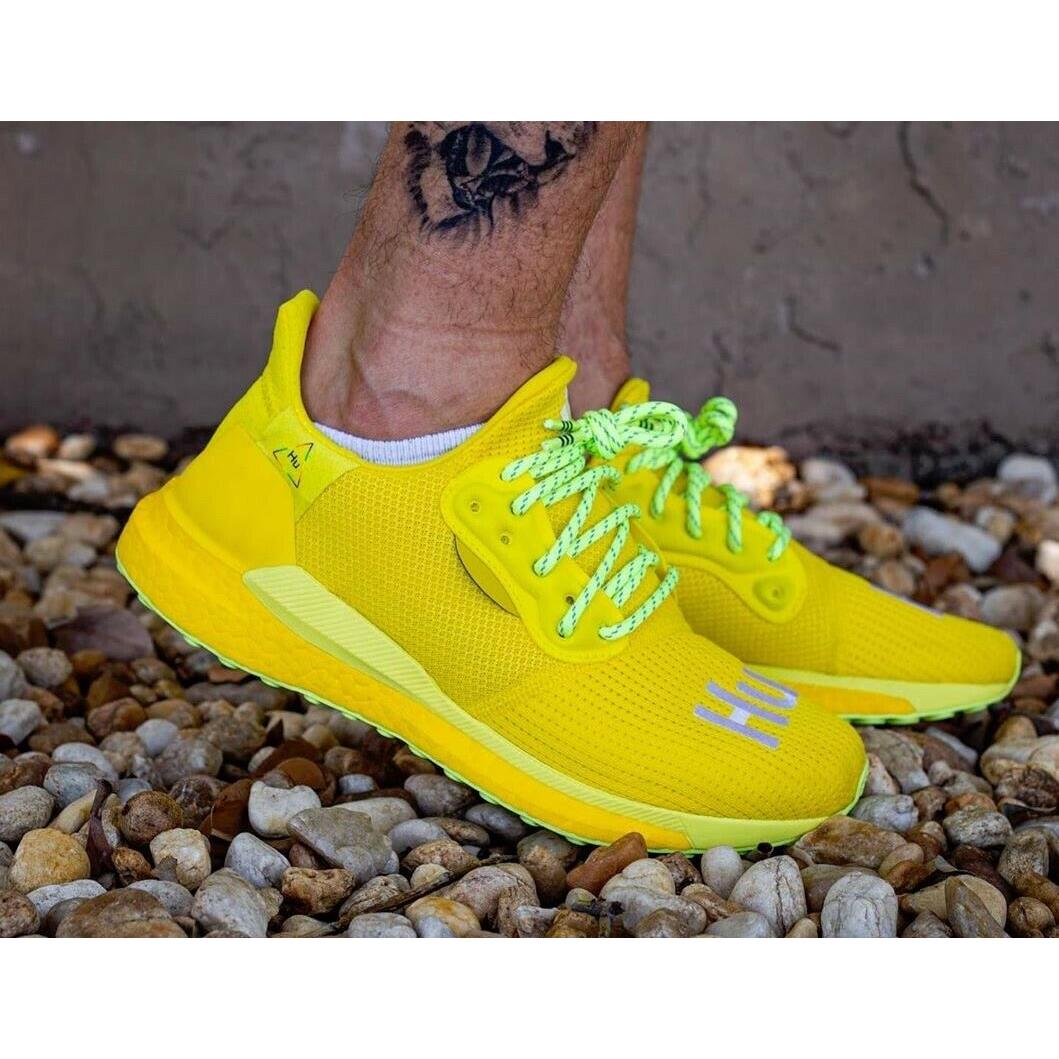 Adidas PW HU Prd Pharell Williams Men s Racer Solar Yellow EF2335 Rare Color SporTipTop