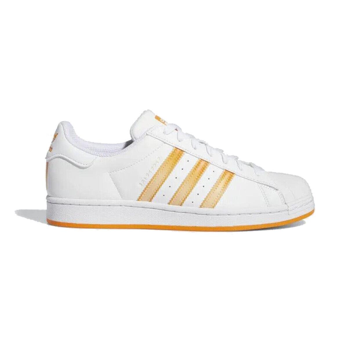 Adidas Men`s Superstar Low Shoes Cloud White/orange Rush/acid Orange - Color: Cloud White/Orange Rush/Acid Orange