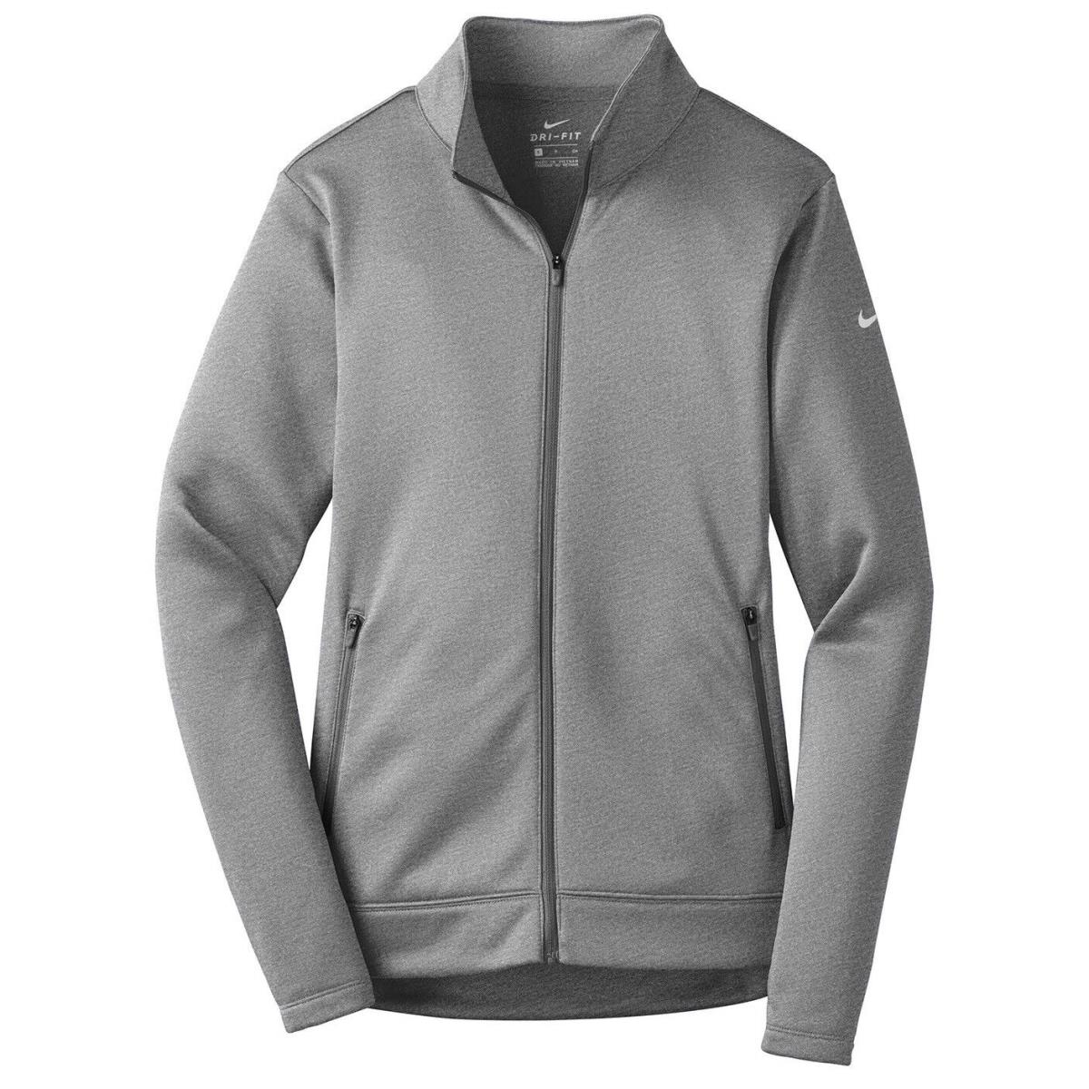 Ladies Nike Wicking Therma Fit Fleece Full Zip Athletic Jacket Pockets S-2XL L, Large