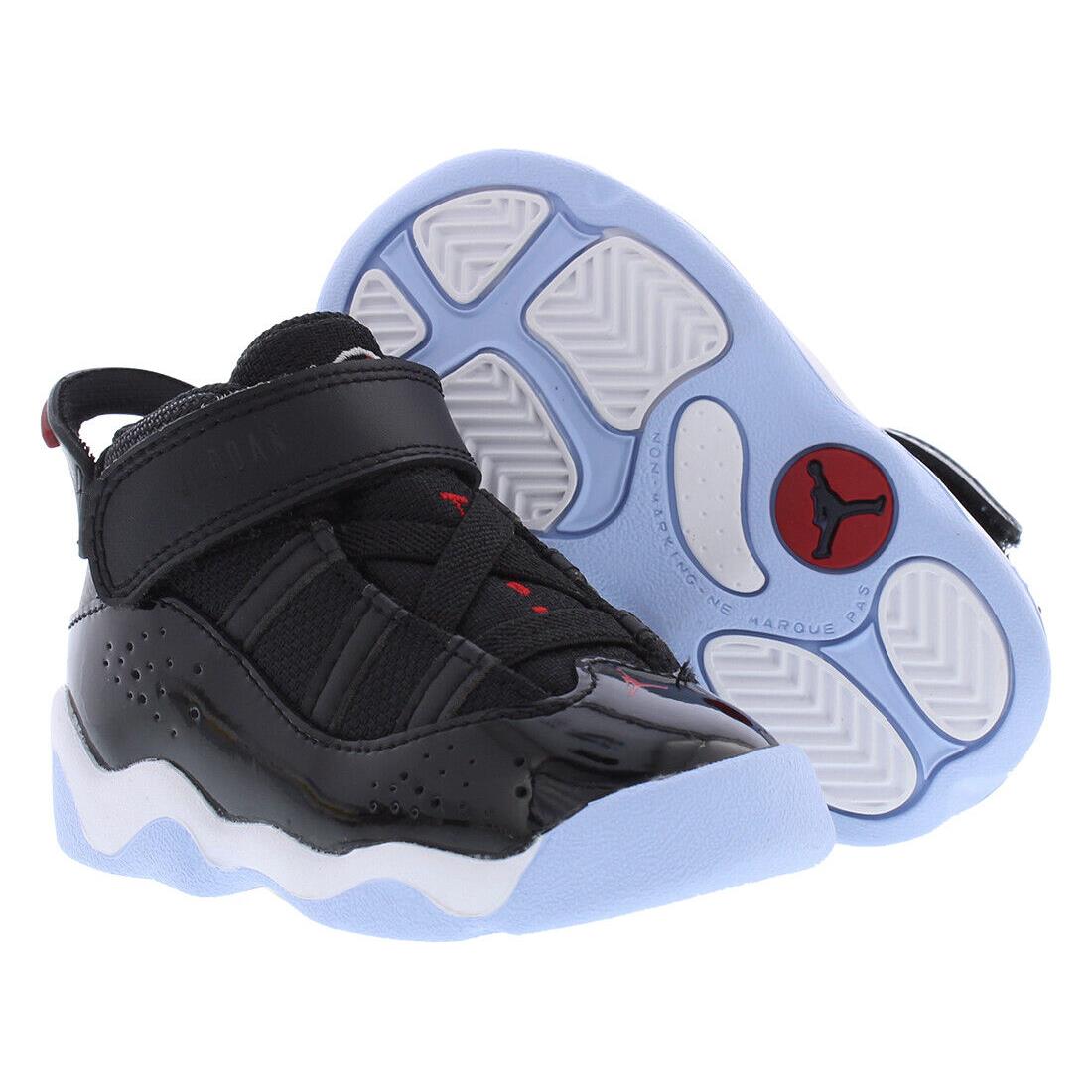 Nike Jordan 6 Rings Infant/toddler Shoes - Black/Gym Red/White, Main: Black