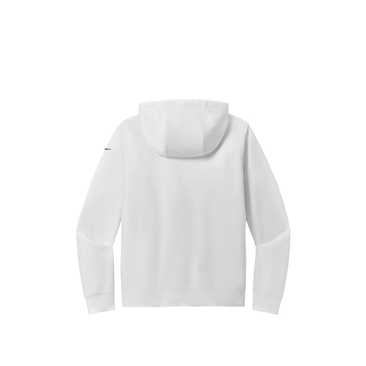 Ladies Nike Brushed Back Fleece Full Zip Hoodie Drawcord Hood Pockets XS-4XL White