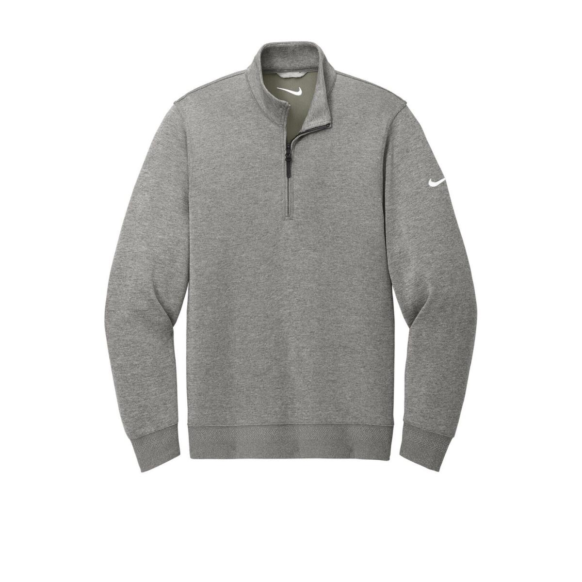 Nike Mid-weight Dri-fit 1/2 Zip Pullover Cover UP Eco-friendly XS-4XL Heather Grey