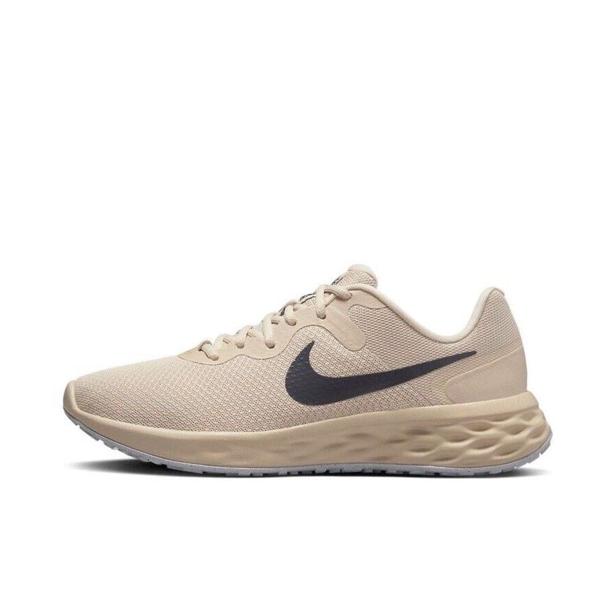 Men Nike Revolution 6 NN Running Walk Shoes Oatmeal/gridiron DC3728 101 Size 14 - Oatmeal/Gridiron