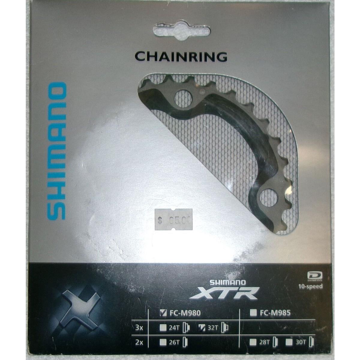 Shimano Xtr FC-M980 10-Speed Chainring - 32t 104 Bcd 4-Bolt AE