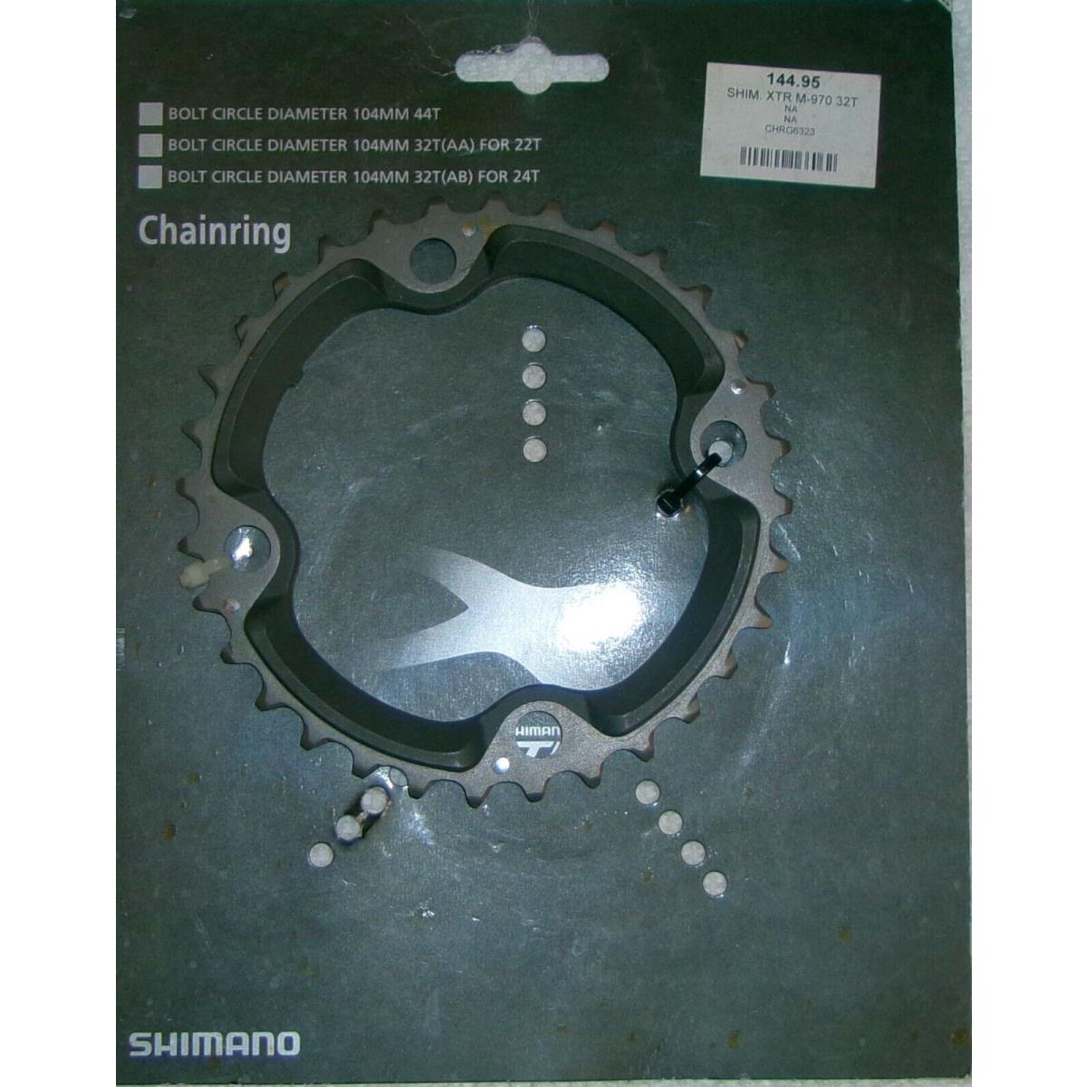 Shimano M970 Xtr 4-bolt 104 Bcd 32 Tooth Chainring 9-speed AA Type Trail XC Ti